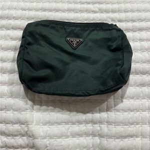 Prada Dark Green Nylon Pouch